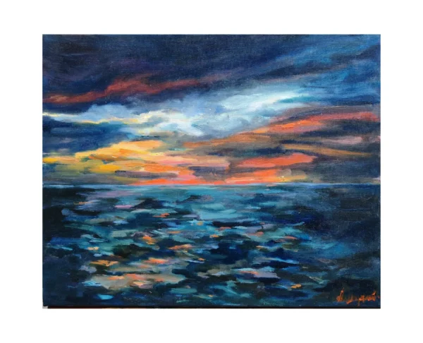 "Zalazak" ulje na platnu