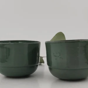 Lina &scaron;olja od porcelana u zelenoj boji