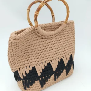 Heklana torba sa dr&scaron;kama od bambusa