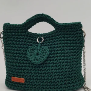 Zelena heklana torba